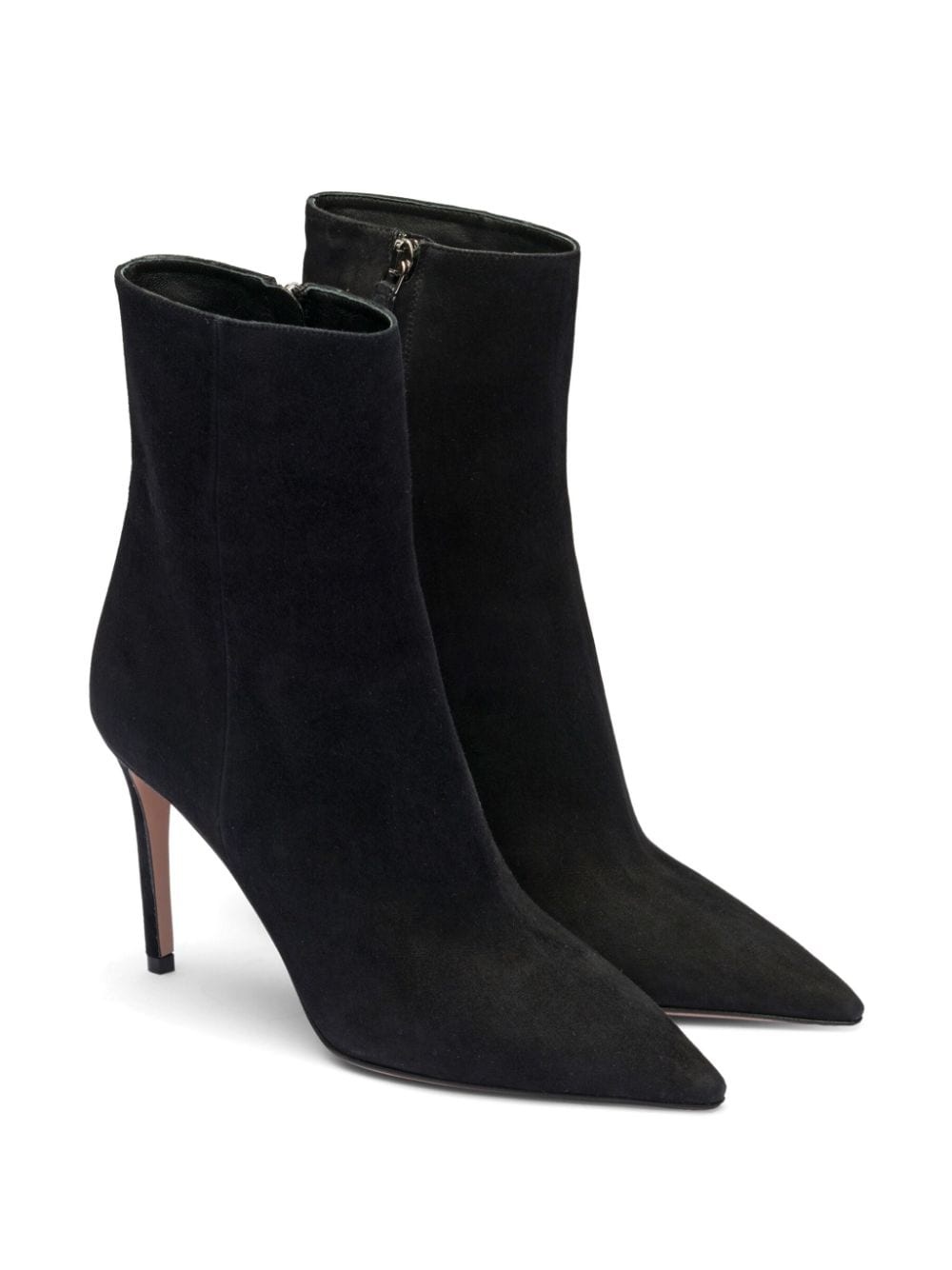 logo-plaque suede ankle boots - 2