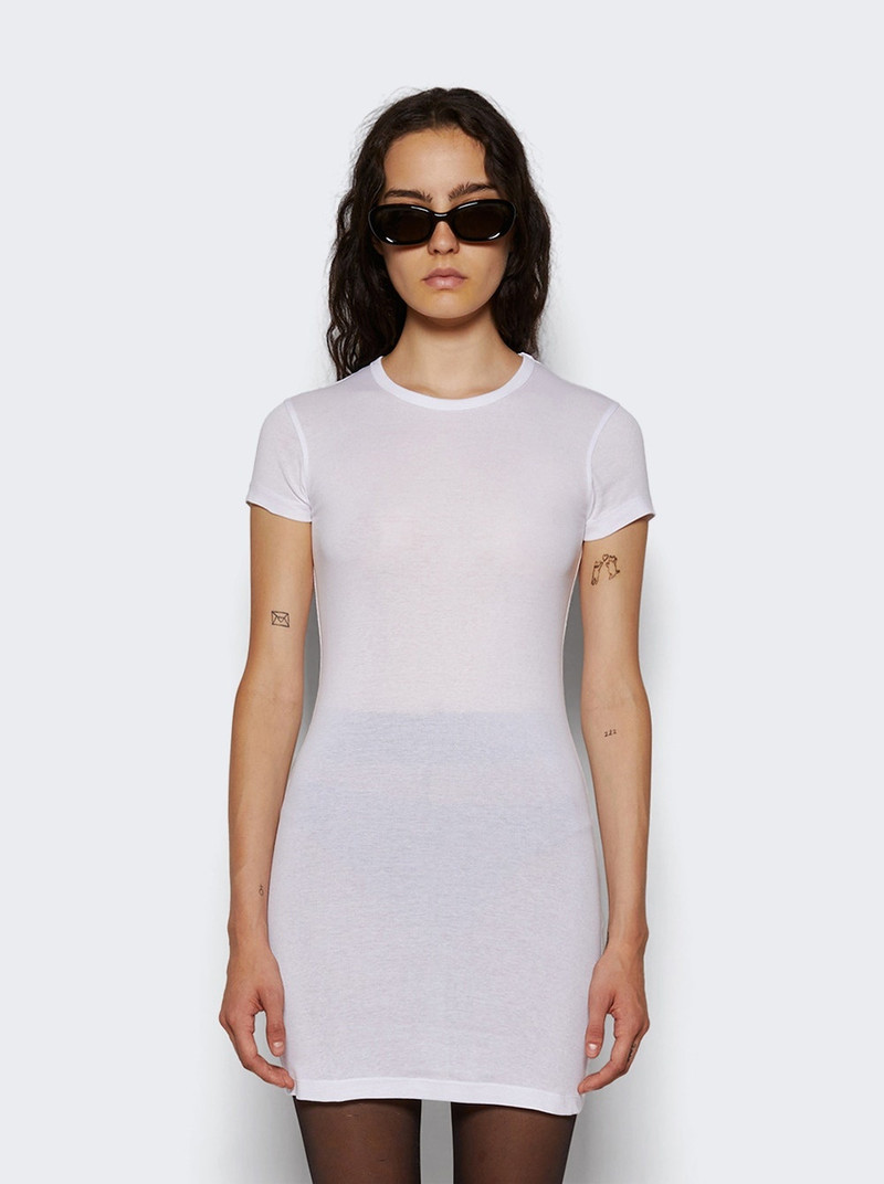 Cap Sleeve Mini Dress White 3