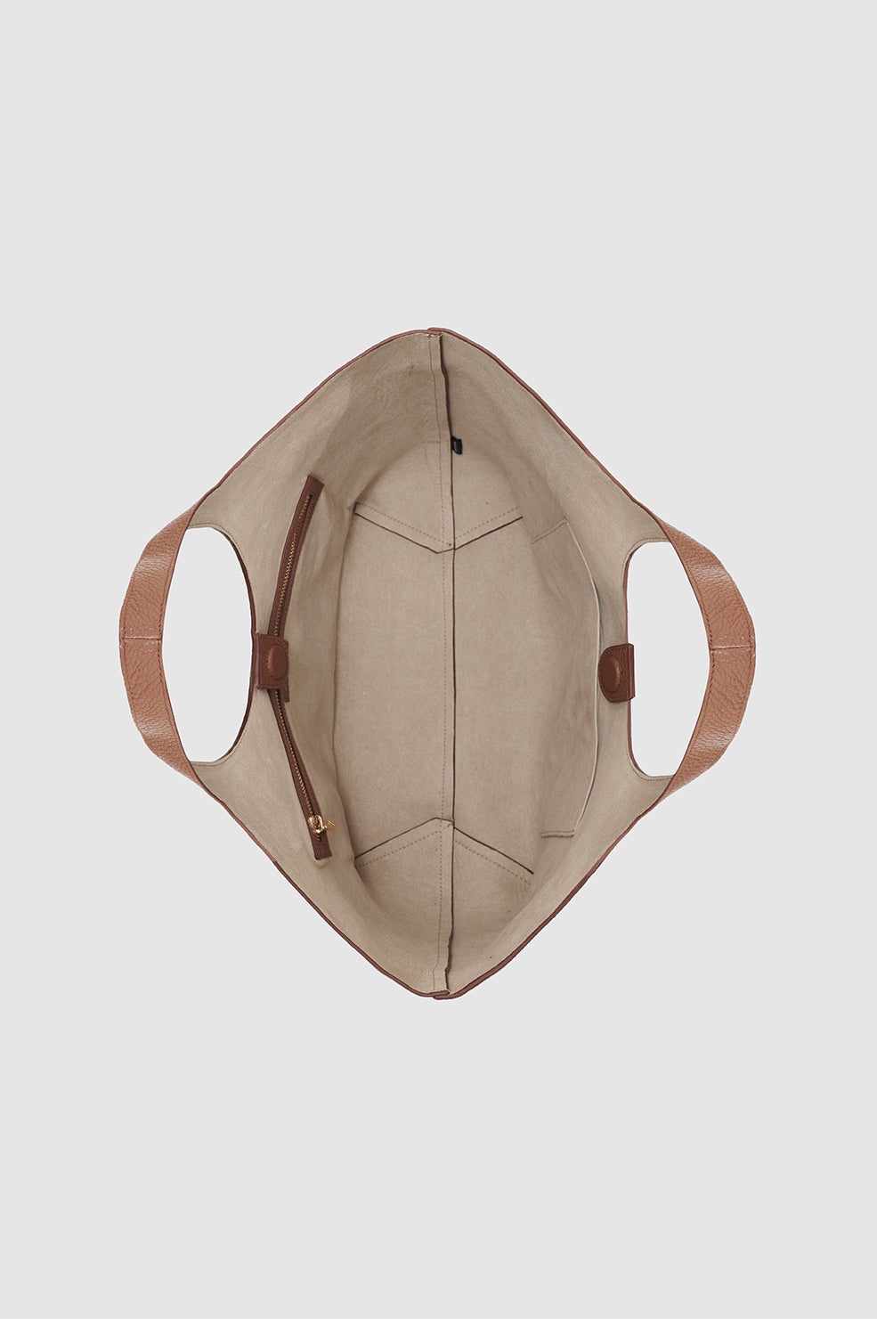 Medium Lili Tote - Cognac Pebbled - 4