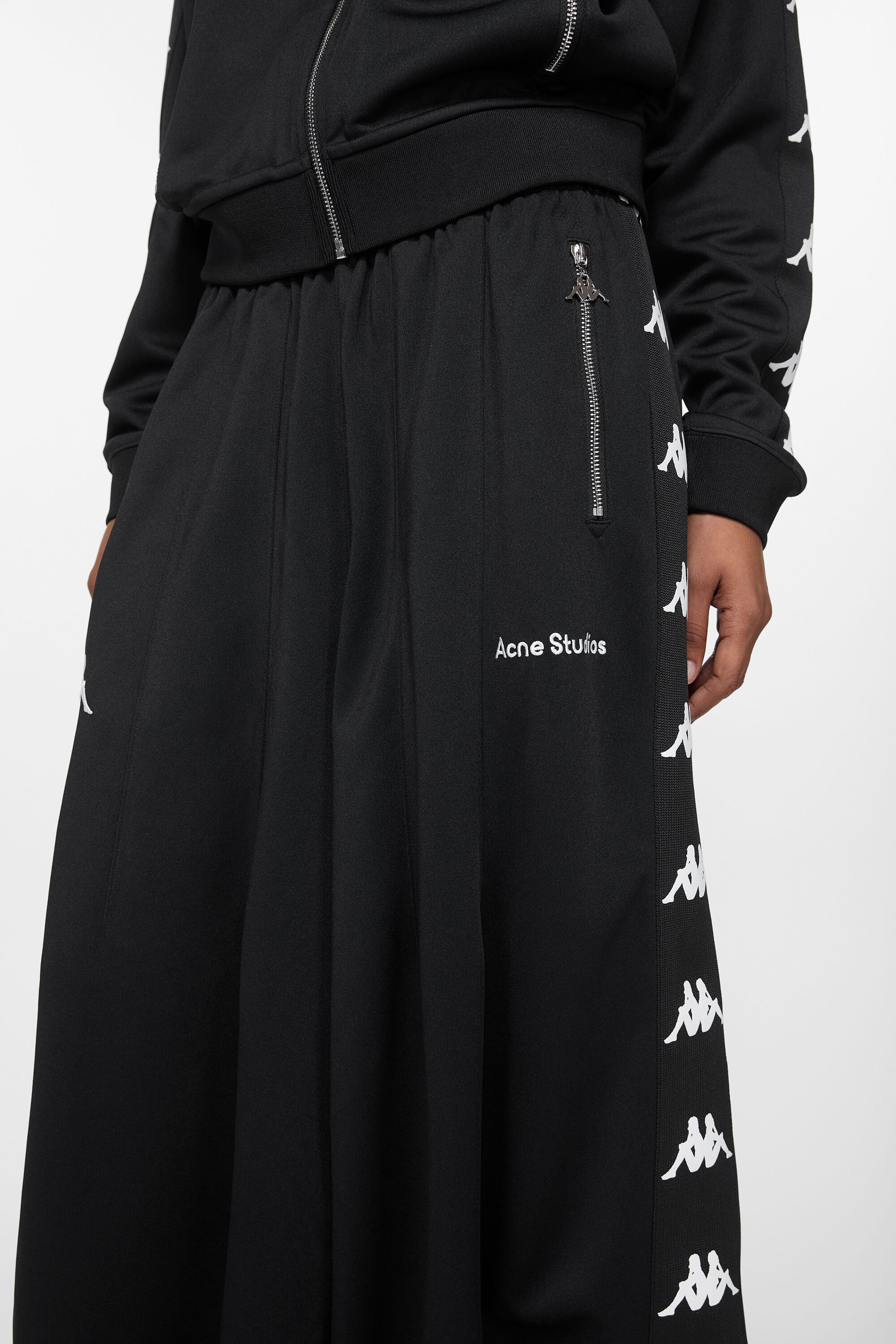 Relaxed fit trousers - Acne Studios x Kappa - Black - 5