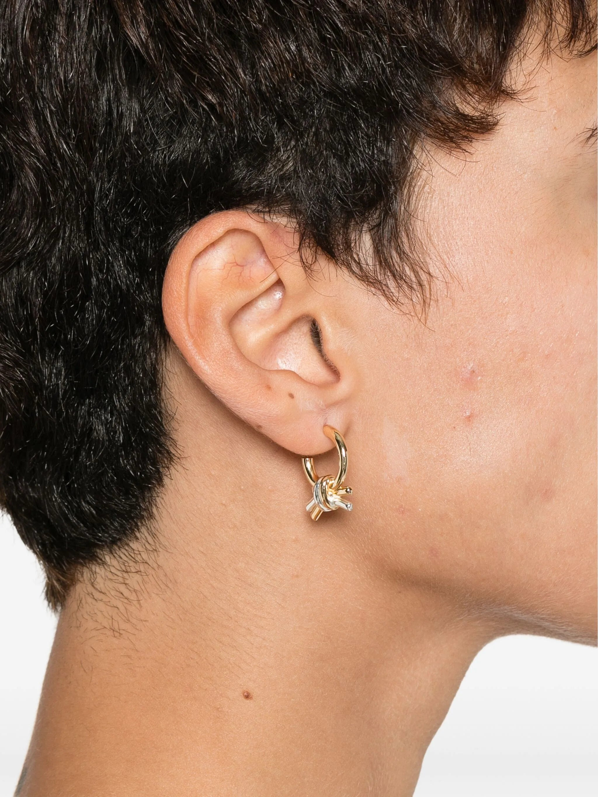 knot-design hoop earrings - 2
