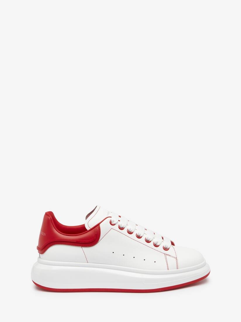 Men's Oversized Sneaker in White/lust Red - 1