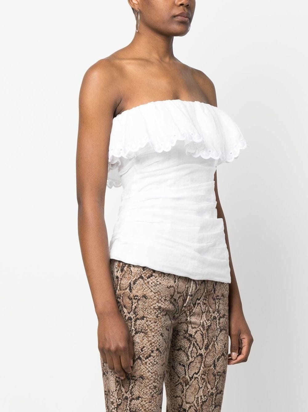ruffle detail sleeveless top - 3