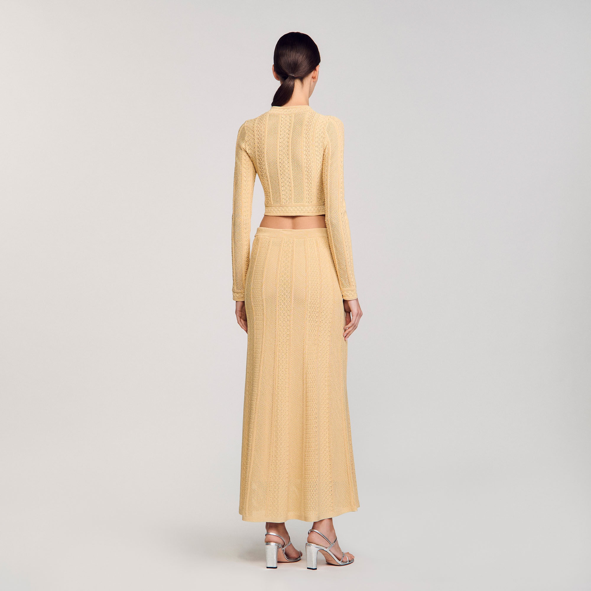 POINTELLE KNIT MAXI SKIRT - 5