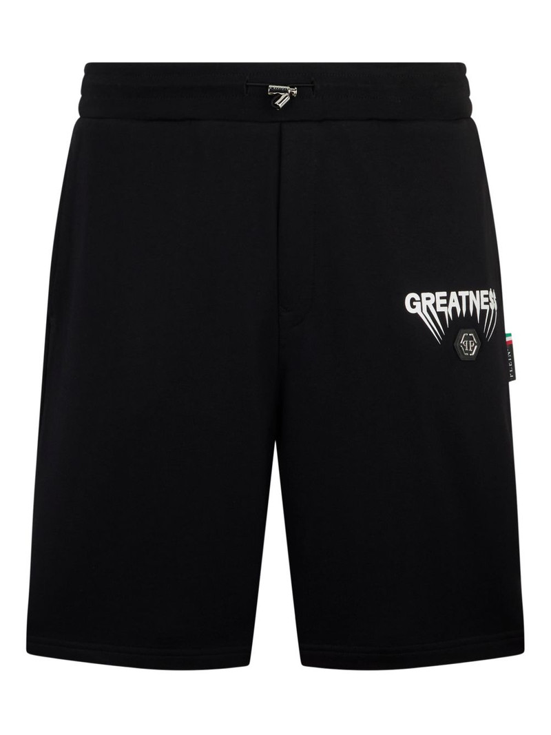 logo fleece shorts 1