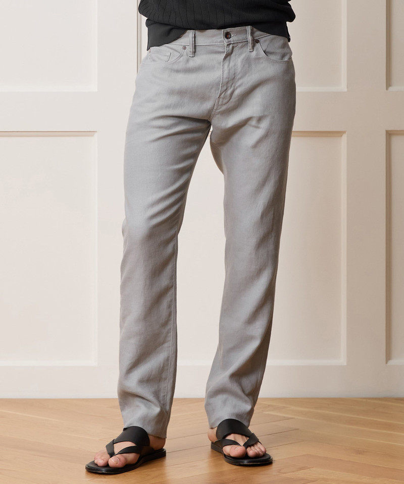 TODD SNYDER Slim 5-Pocket Linen Pant outlook