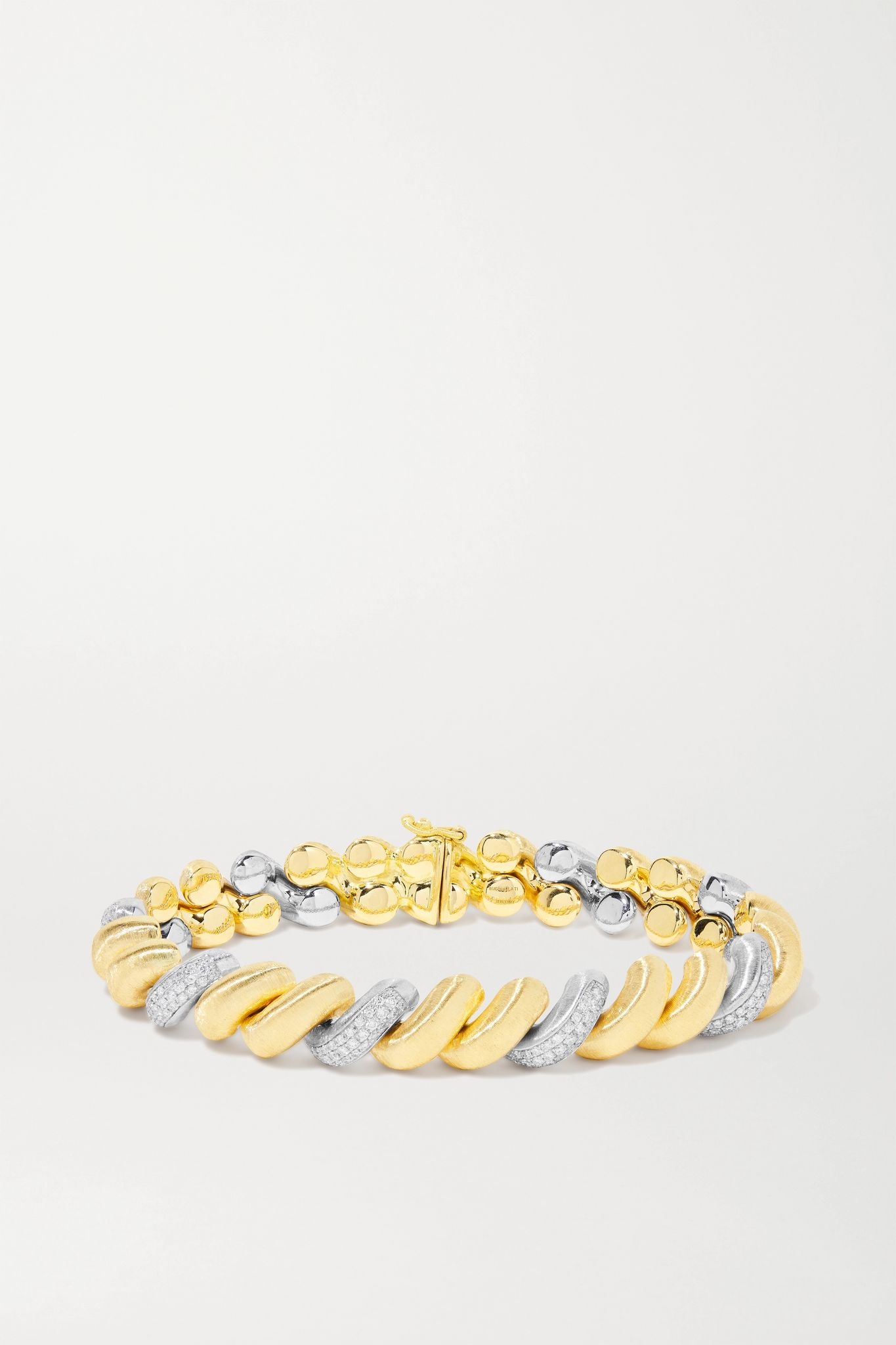 18-karat yellow and white gold diamond bracelet - 1