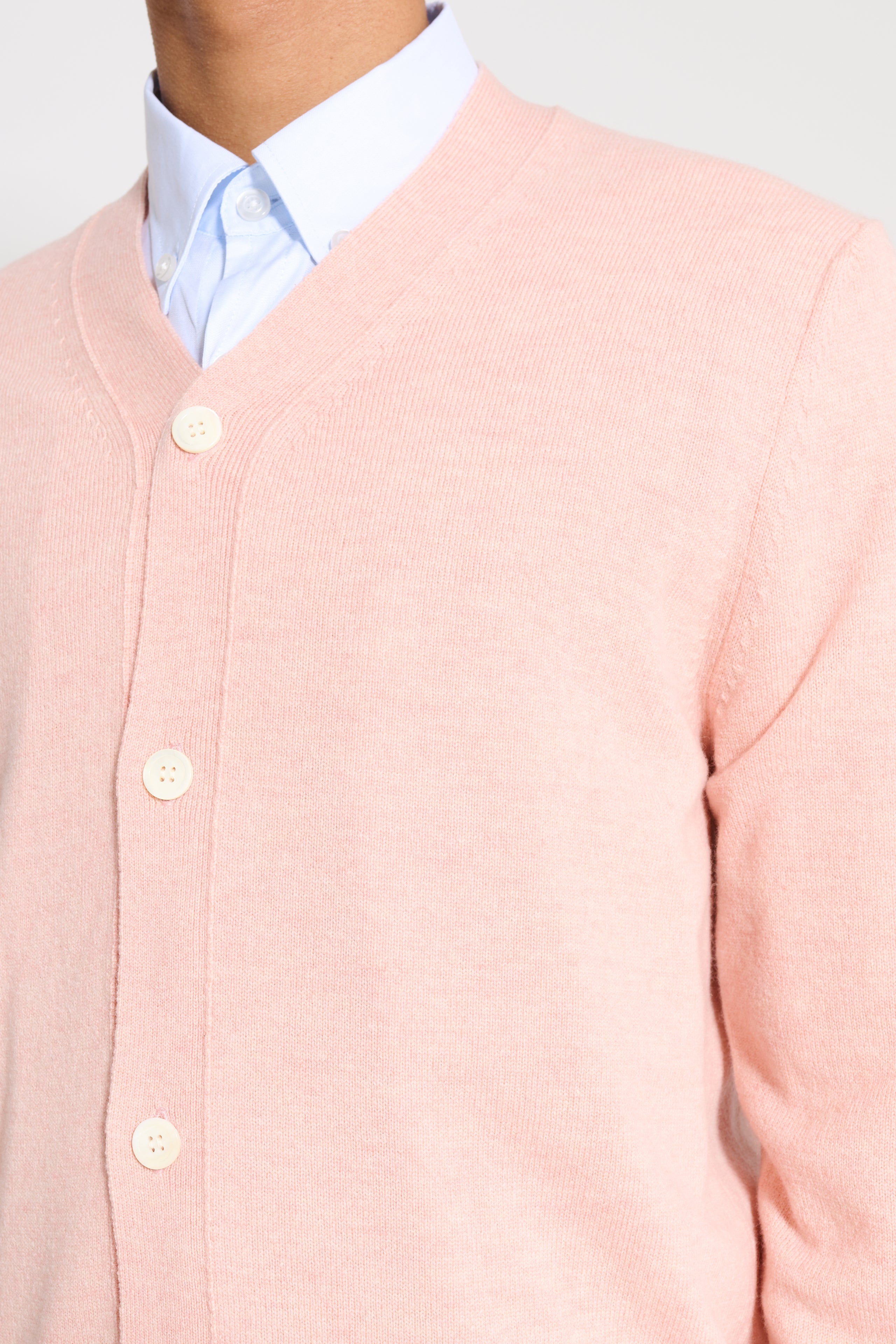 COMME DES GARÇONS PLAY KNIT CARDIGAN LIGHT PINK - 5