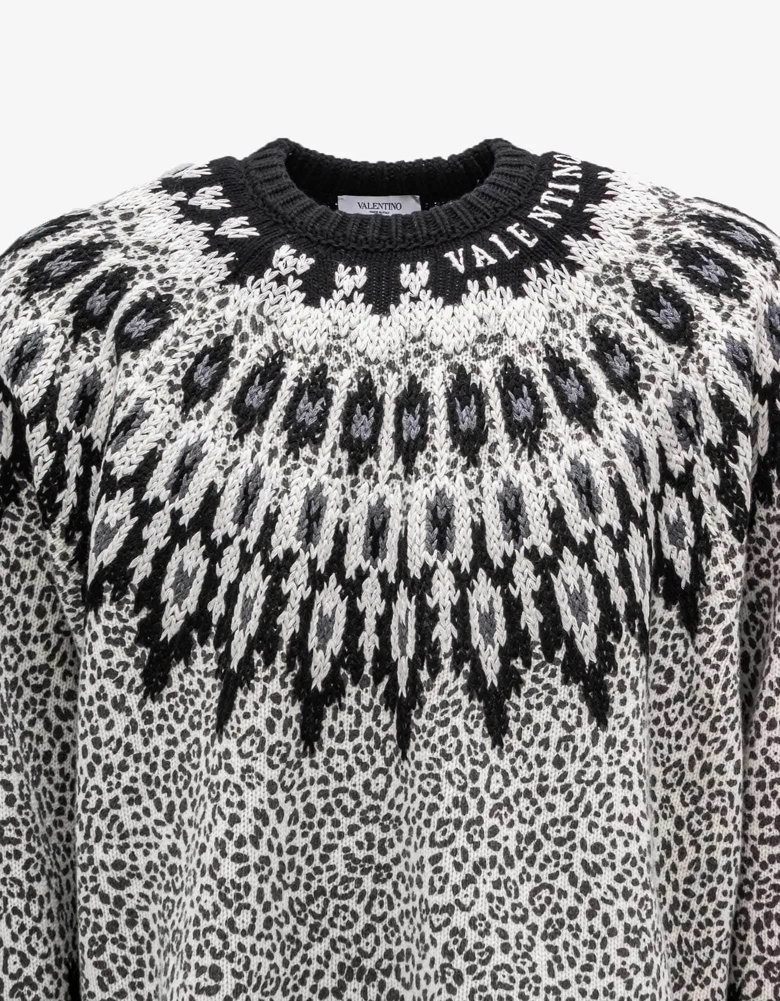 Valentino Animalier Graphic Wool Sweater - 3