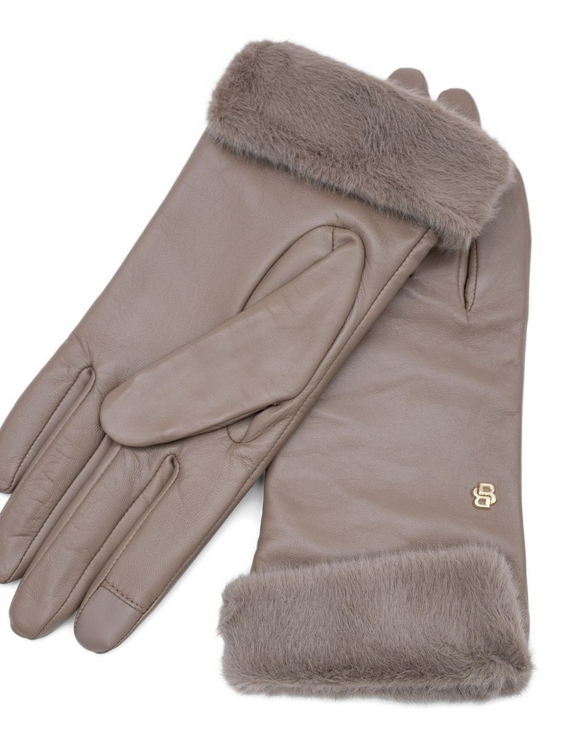 BOSS fur-trim gloves outlook