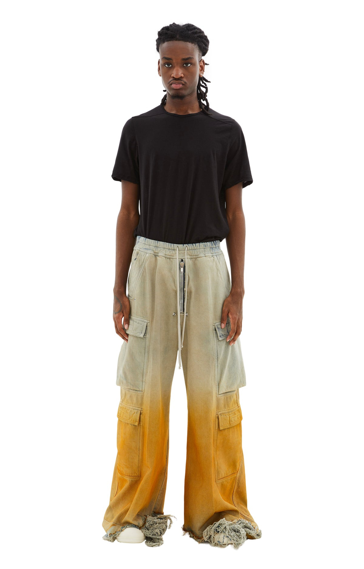 DOUBLE CARGO JUMBO BELAS PANTS (SKY/ORANGE) - 2