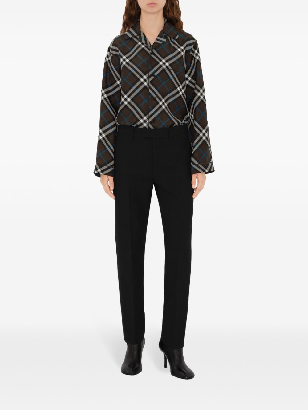 Vintage Check silk shirt - 2