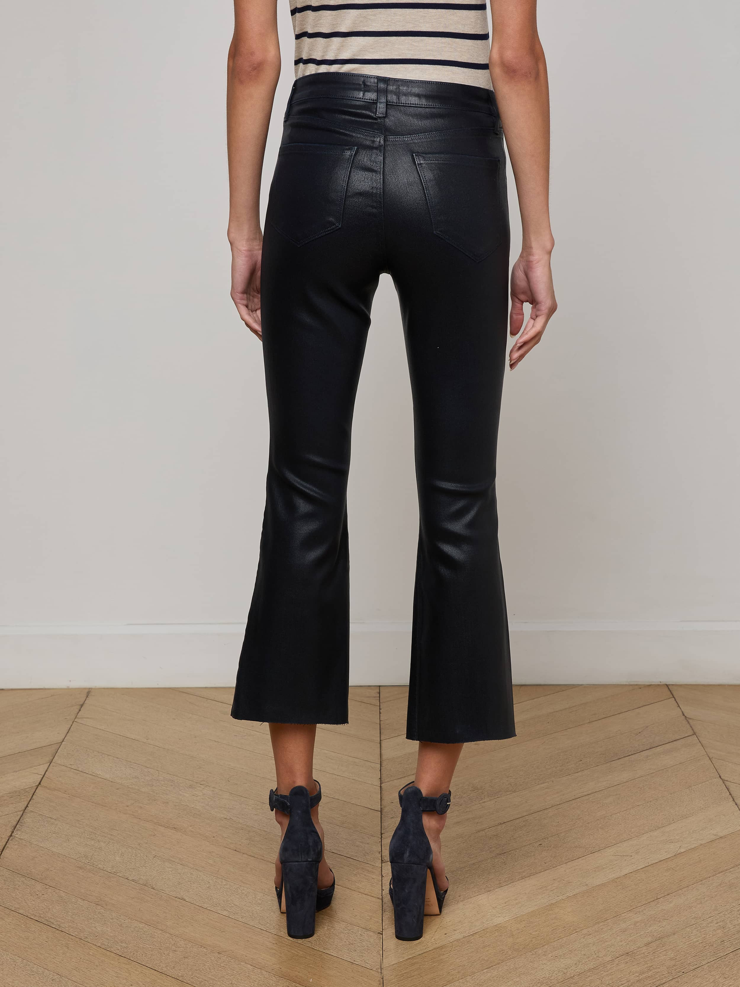 Kendra Coated Cropped Flare Jean - 5
