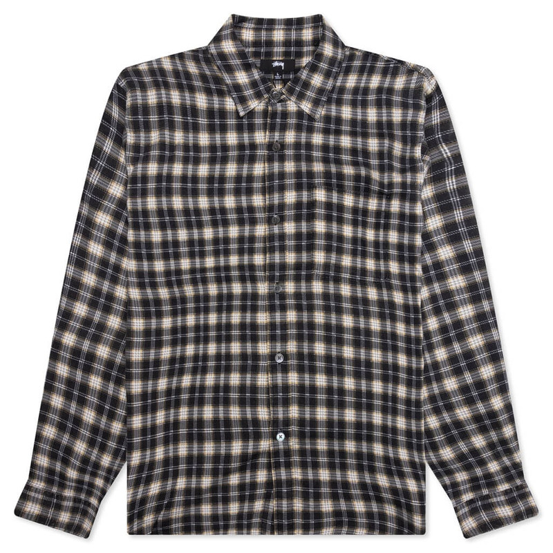 MATTHEW PLAID SHIRT - BLACK - 1
