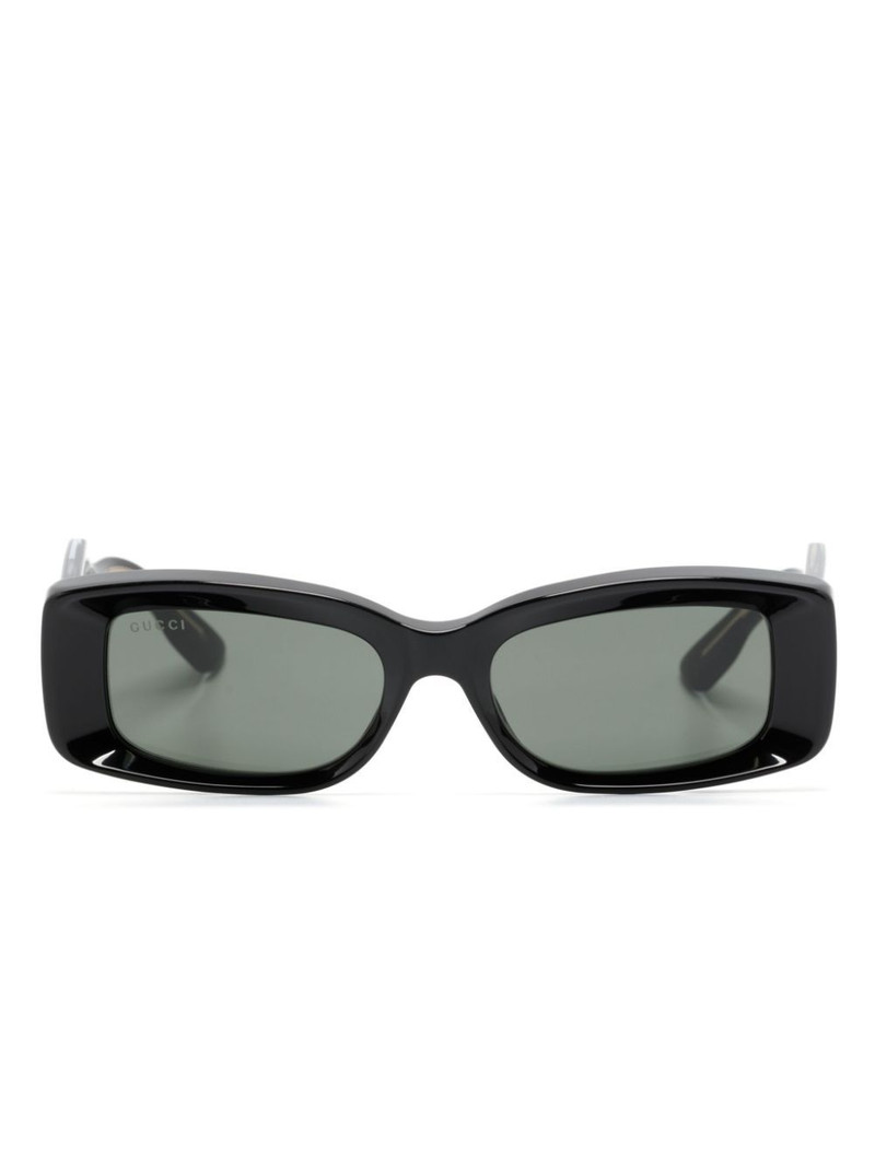 lens-decal rectangle-frame sunglasses 1