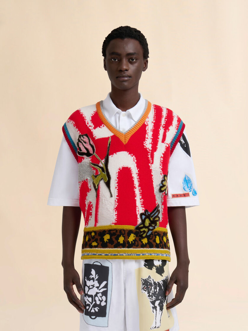 Marni MULTICOLOUR WOOL SWEATER outlook