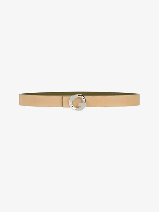 REVERSIBLE BELT IN LEATHER WITH G CHAIN BUCKLE - 3