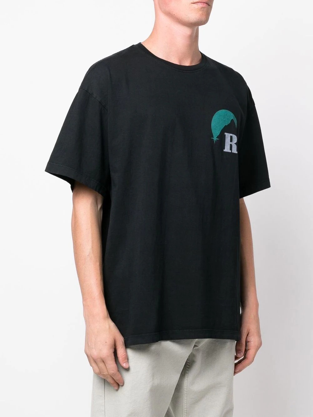 mountain logo cotton T-shirt - 4