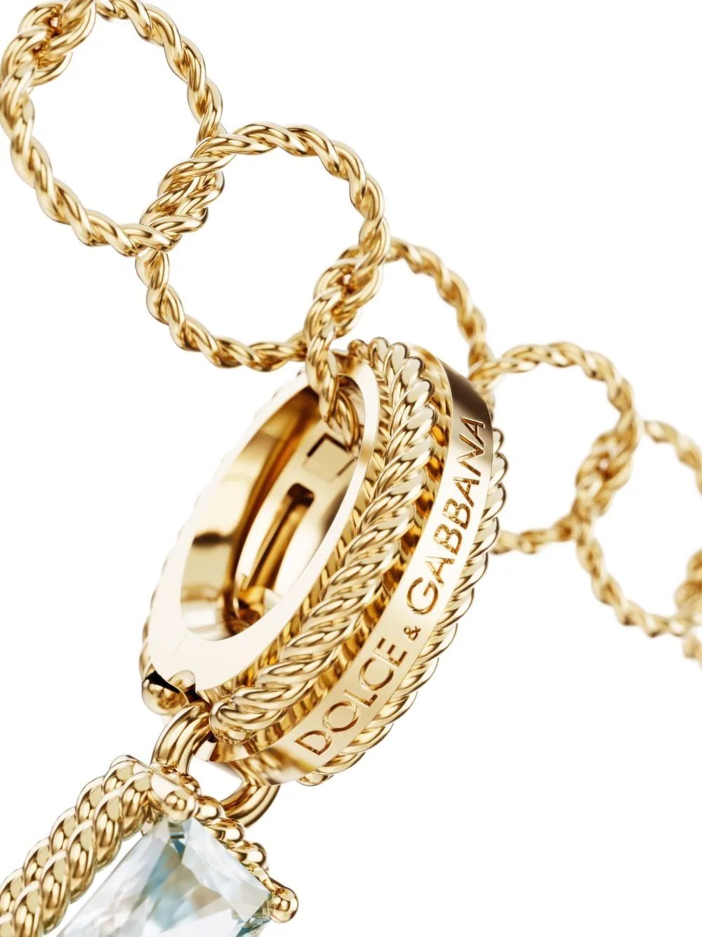 Rainbow Alphabet U 18kt yellow gold pendant - 2