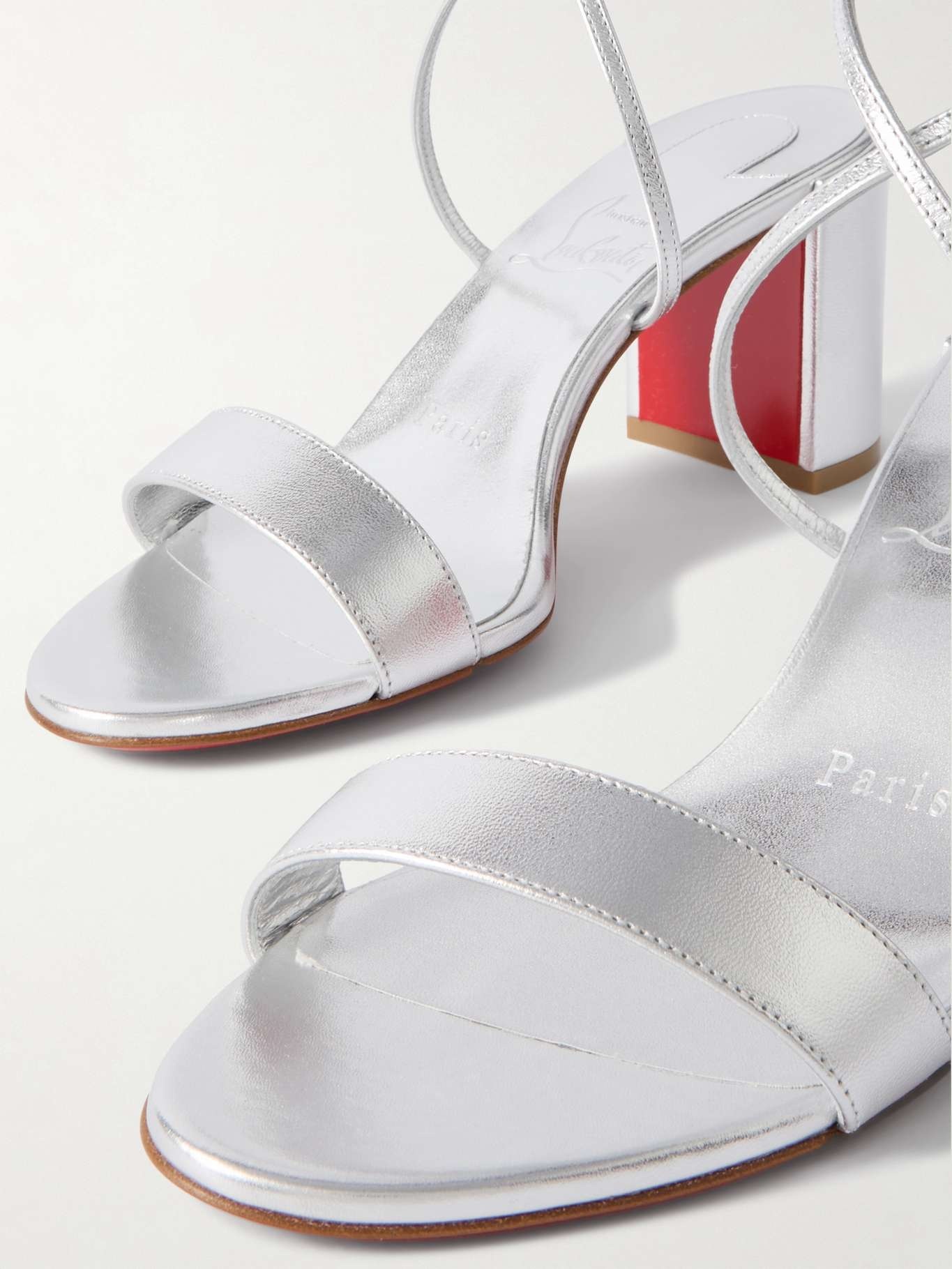 Choca Girl 70 metallic leather sandals - 4