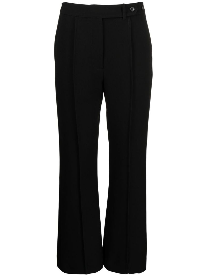 straight-leg pintuck trousers - 1