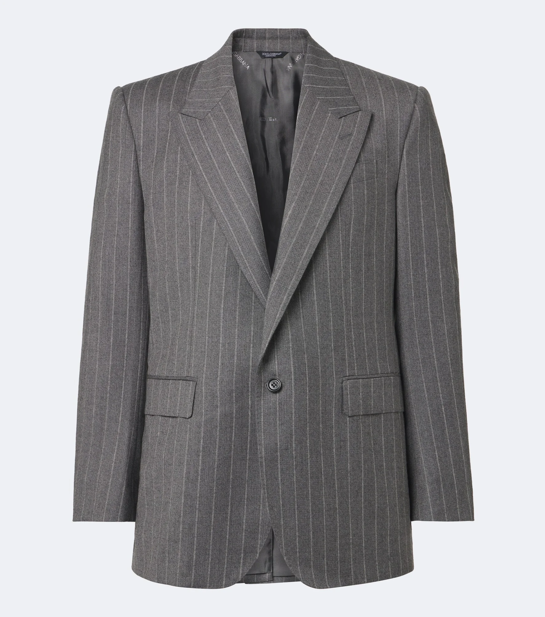 Pinstripe virgin wool blazer - 1