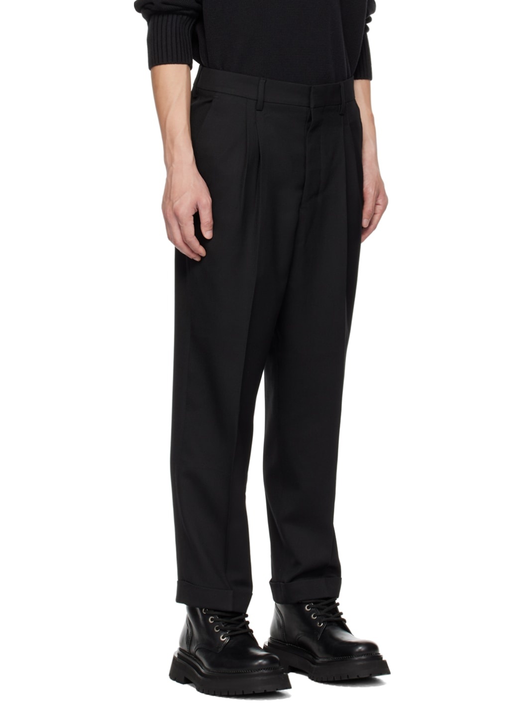 Black Carrot Fit Trousers - 2