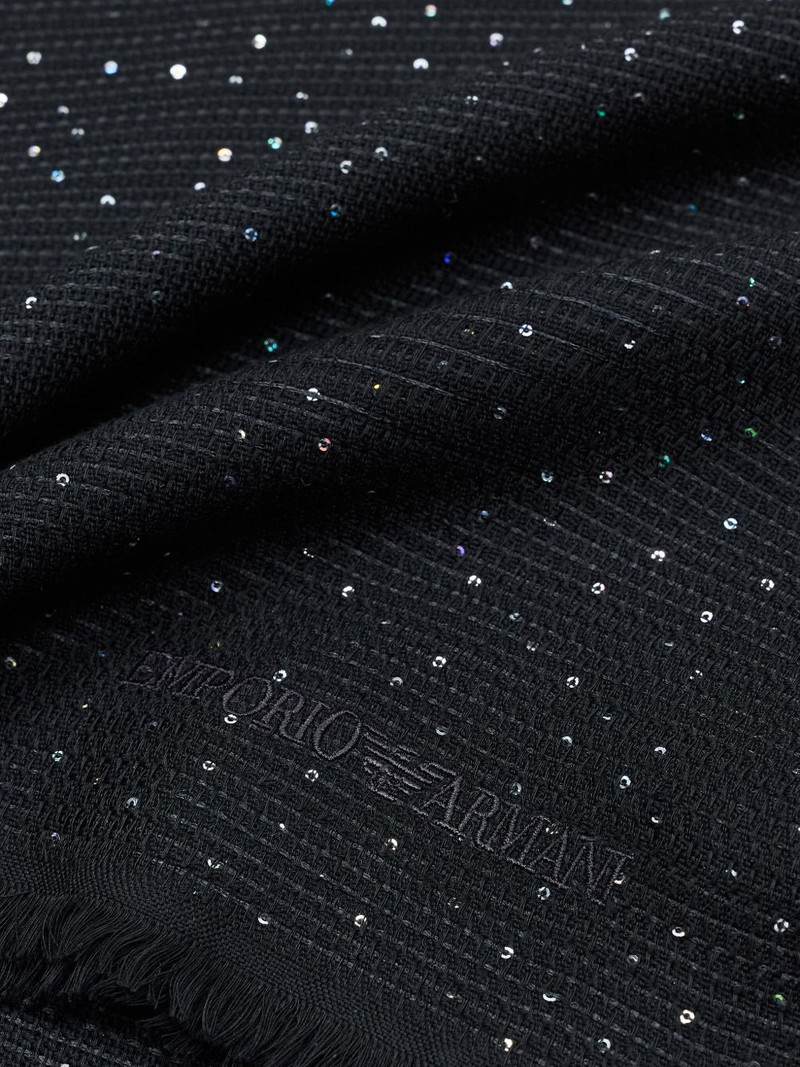 EMPORIO ARMANI sequin-embellished scarf outlook