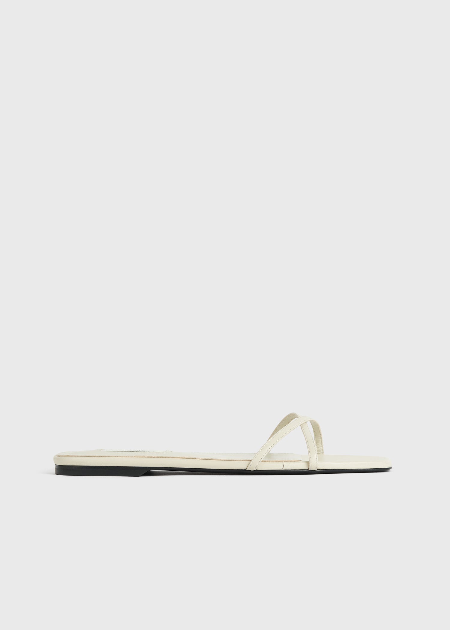 Leather crossover slides off-white - 8