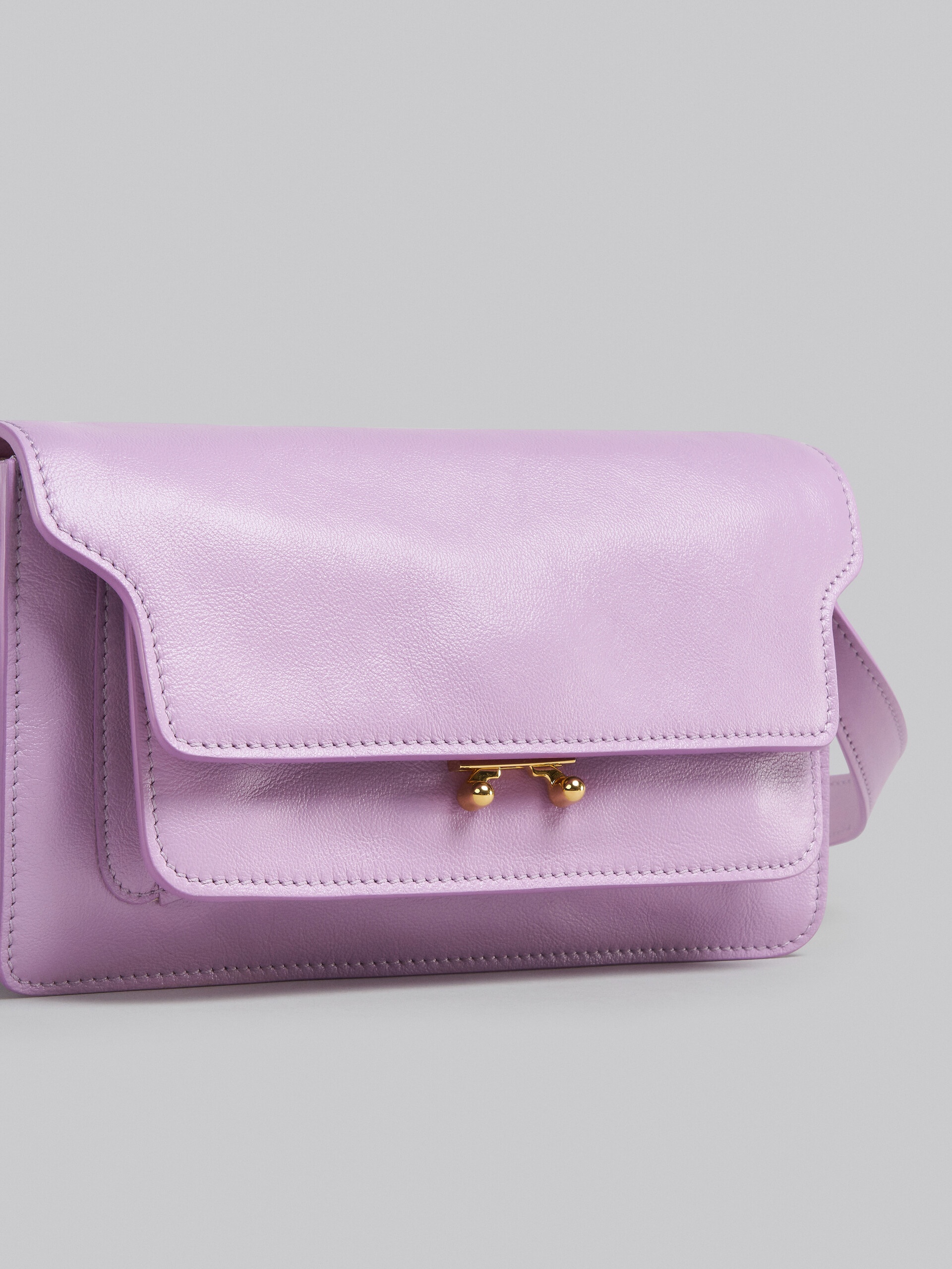 TRUNK SOFT BAG E/W IN LILAC LEATHER - 5