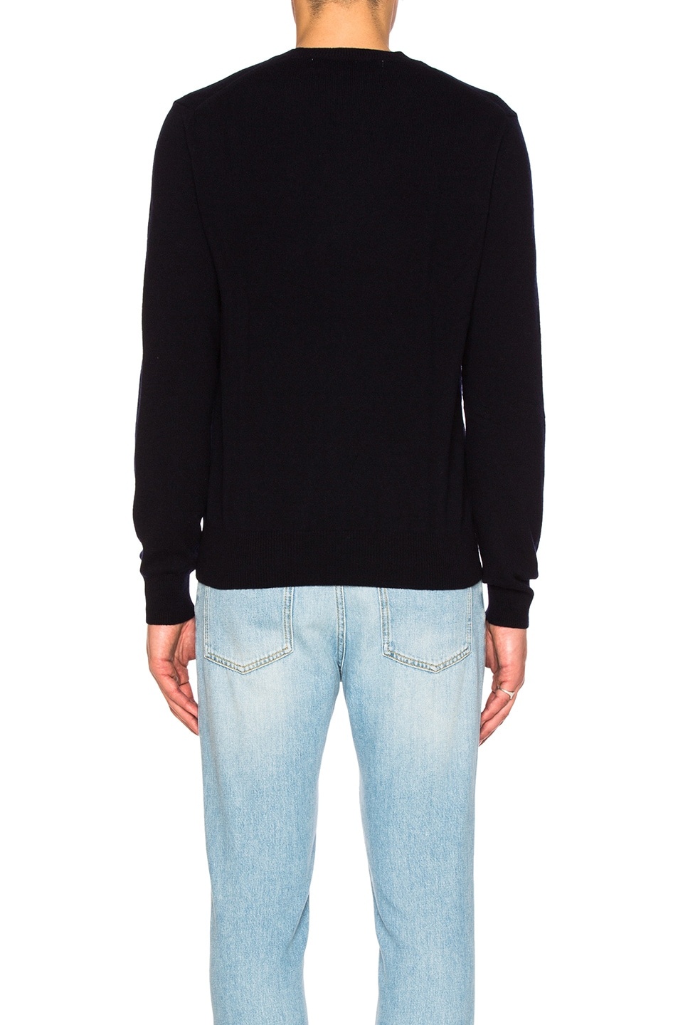 V Neck Double Emblem Sweater - 4
