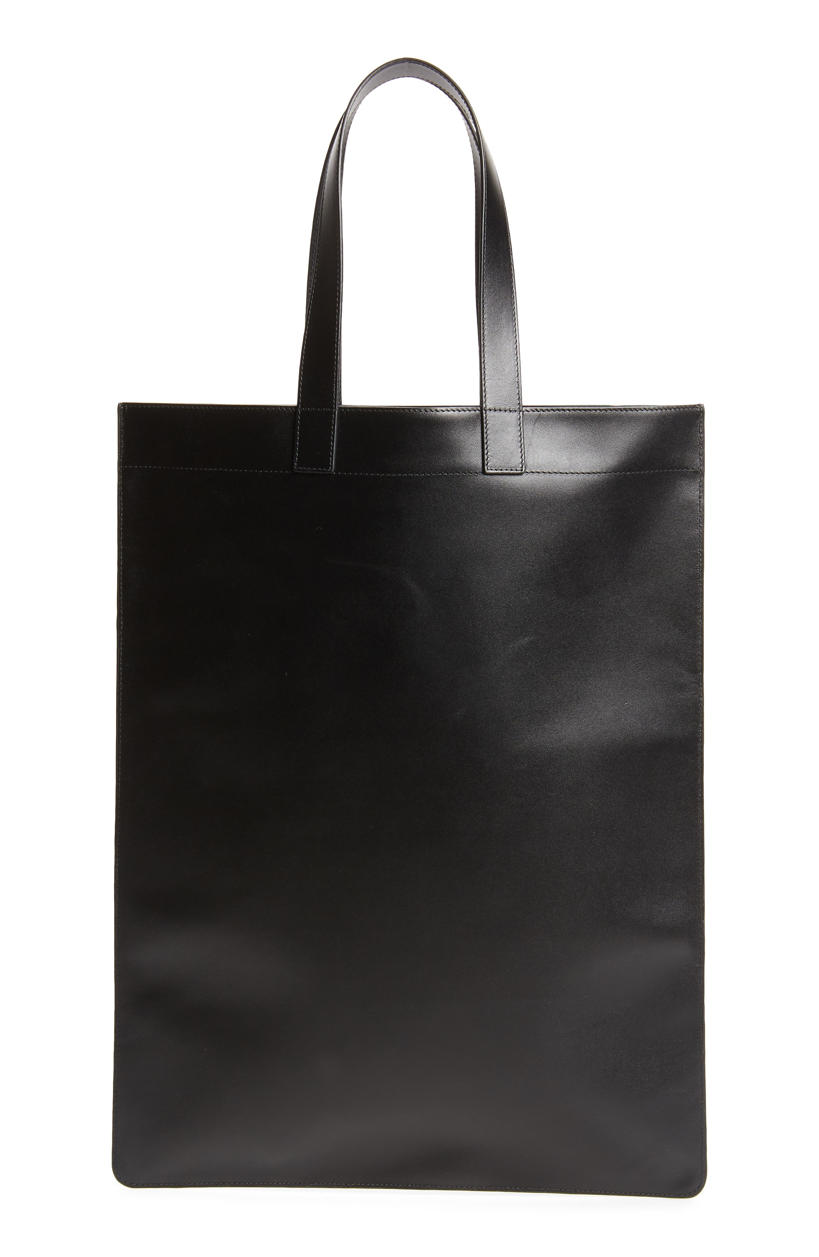 Comme des Garçons Wallets Line B Logo Leather Tote in Black at Nordstrom - 3