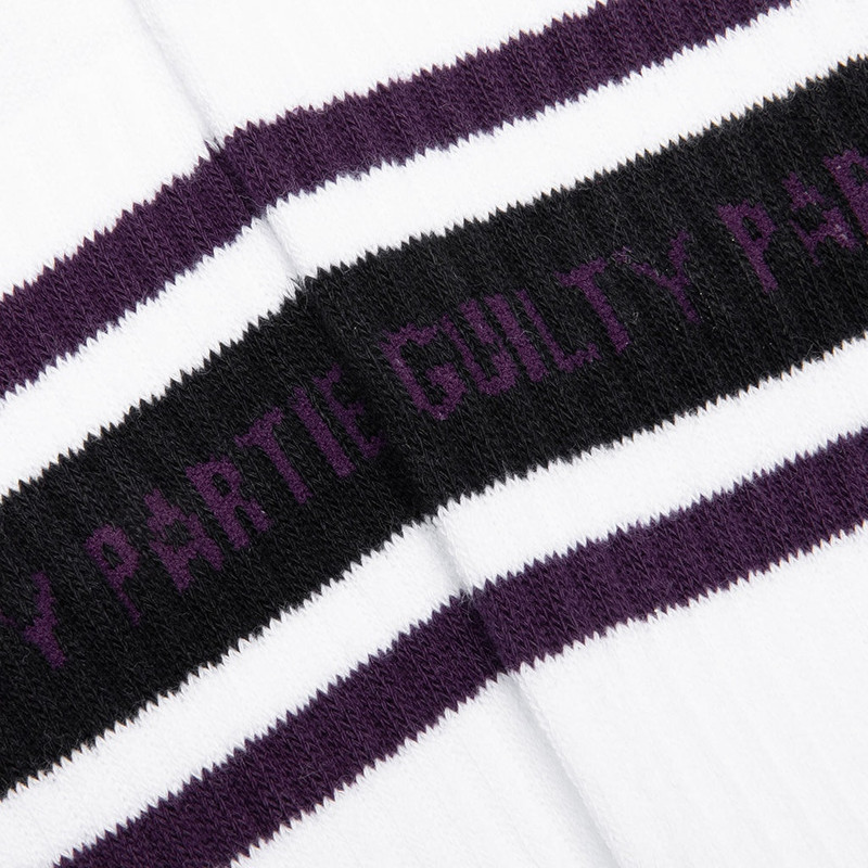 WACKO MARIA SKATER SOCKS TYPE 2 - WHITE/PURPLE outlook