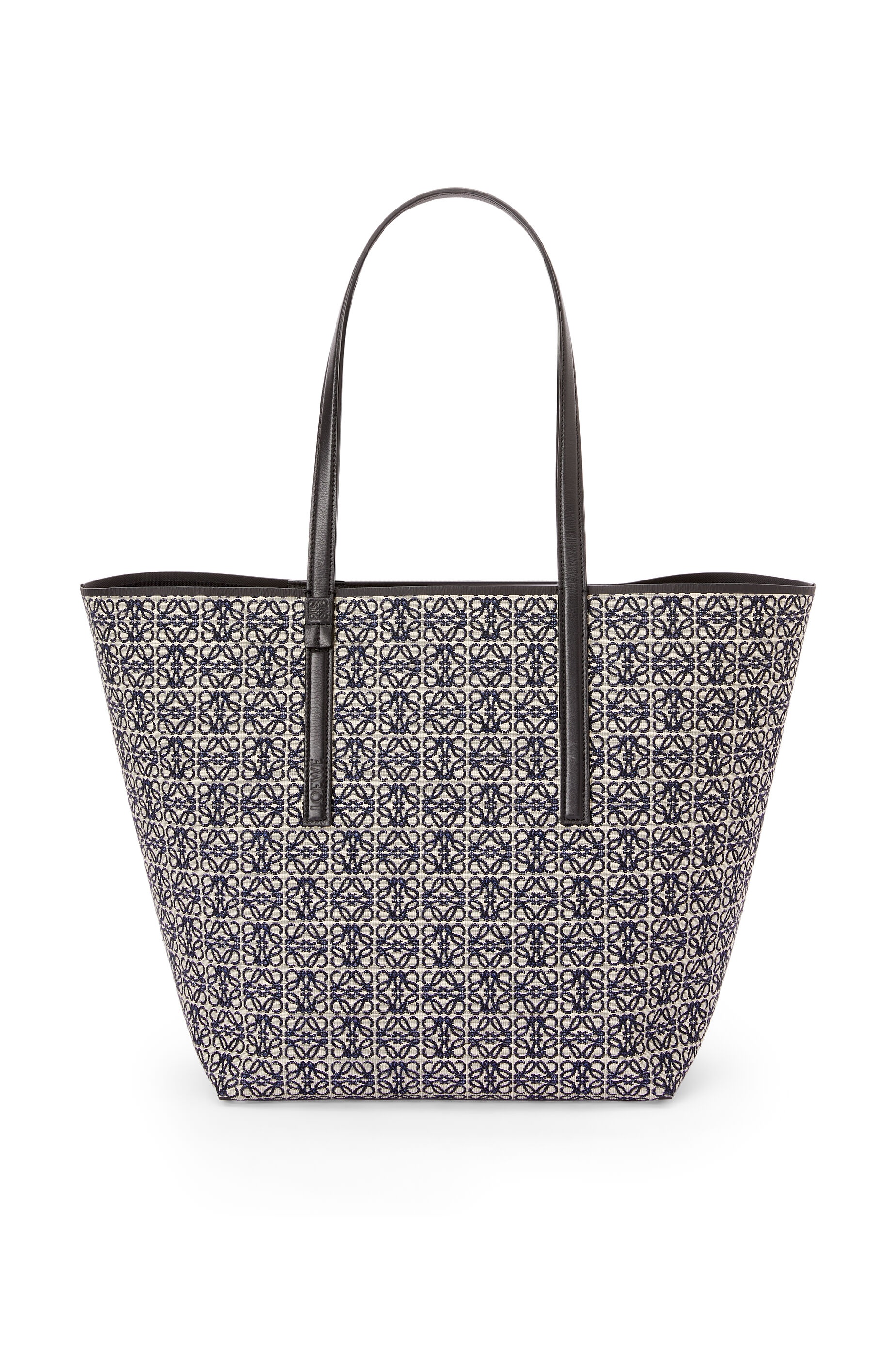 T Tote bag in Anagram jacquard and calfskin - 1
