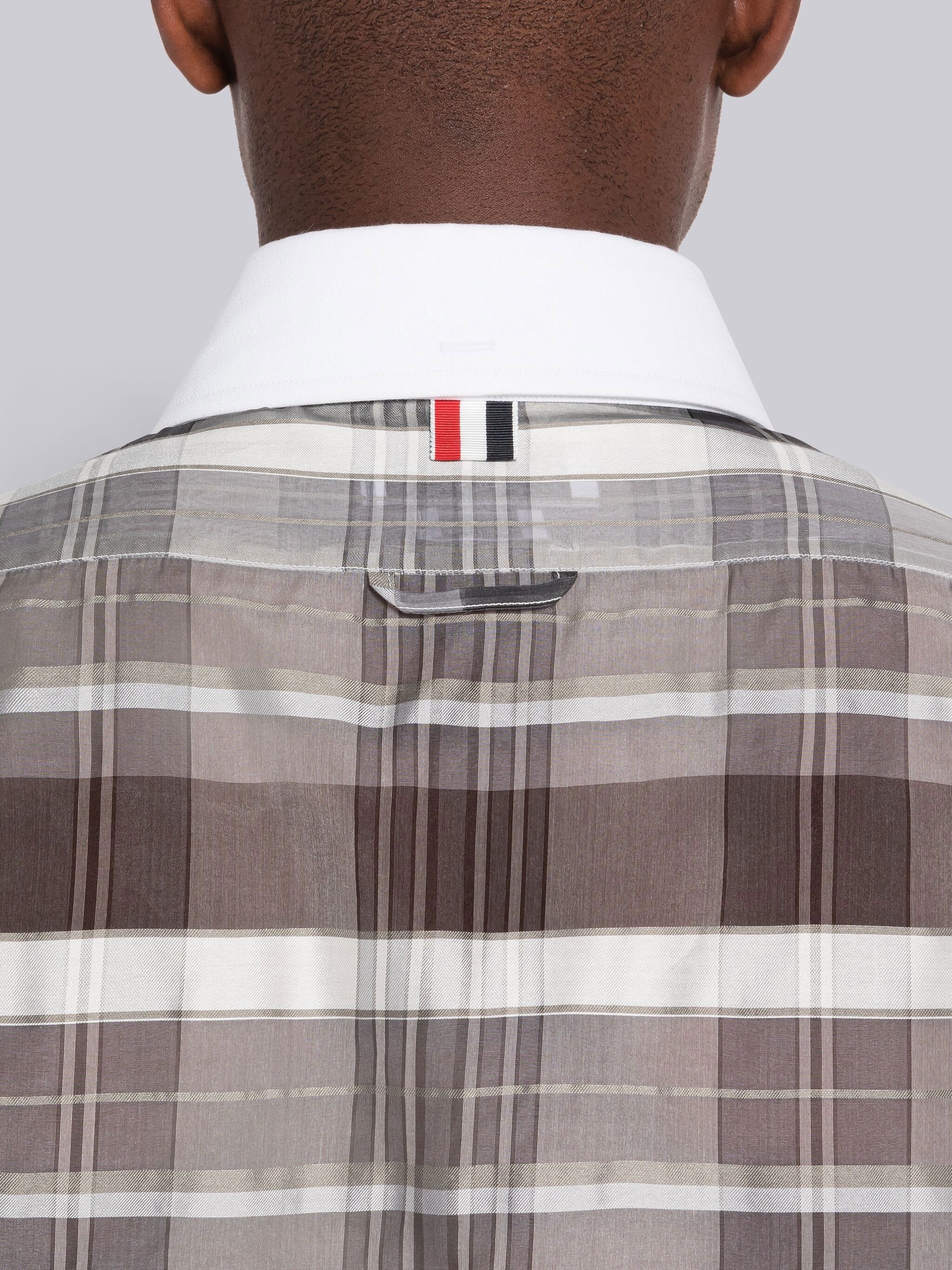 checked cropped shirt - 6
