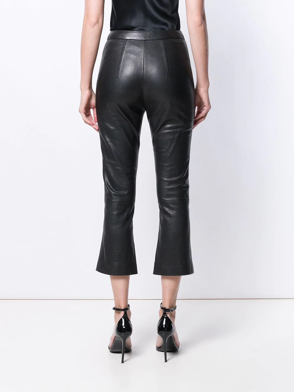 flared cropped trousers - 4