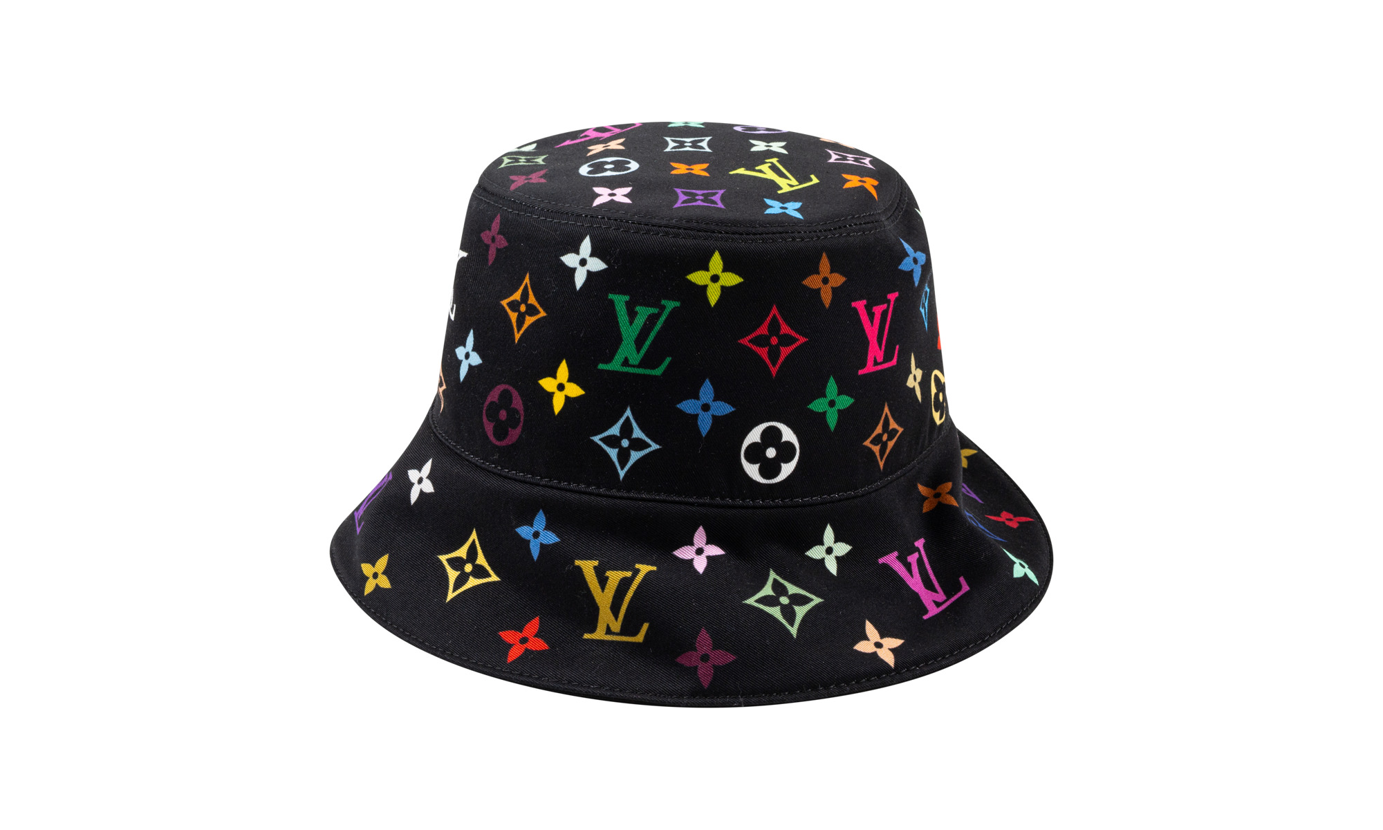 Reversible Superflat Bucket Hat "Takashi Murakami - Multicolore Noir" - 2