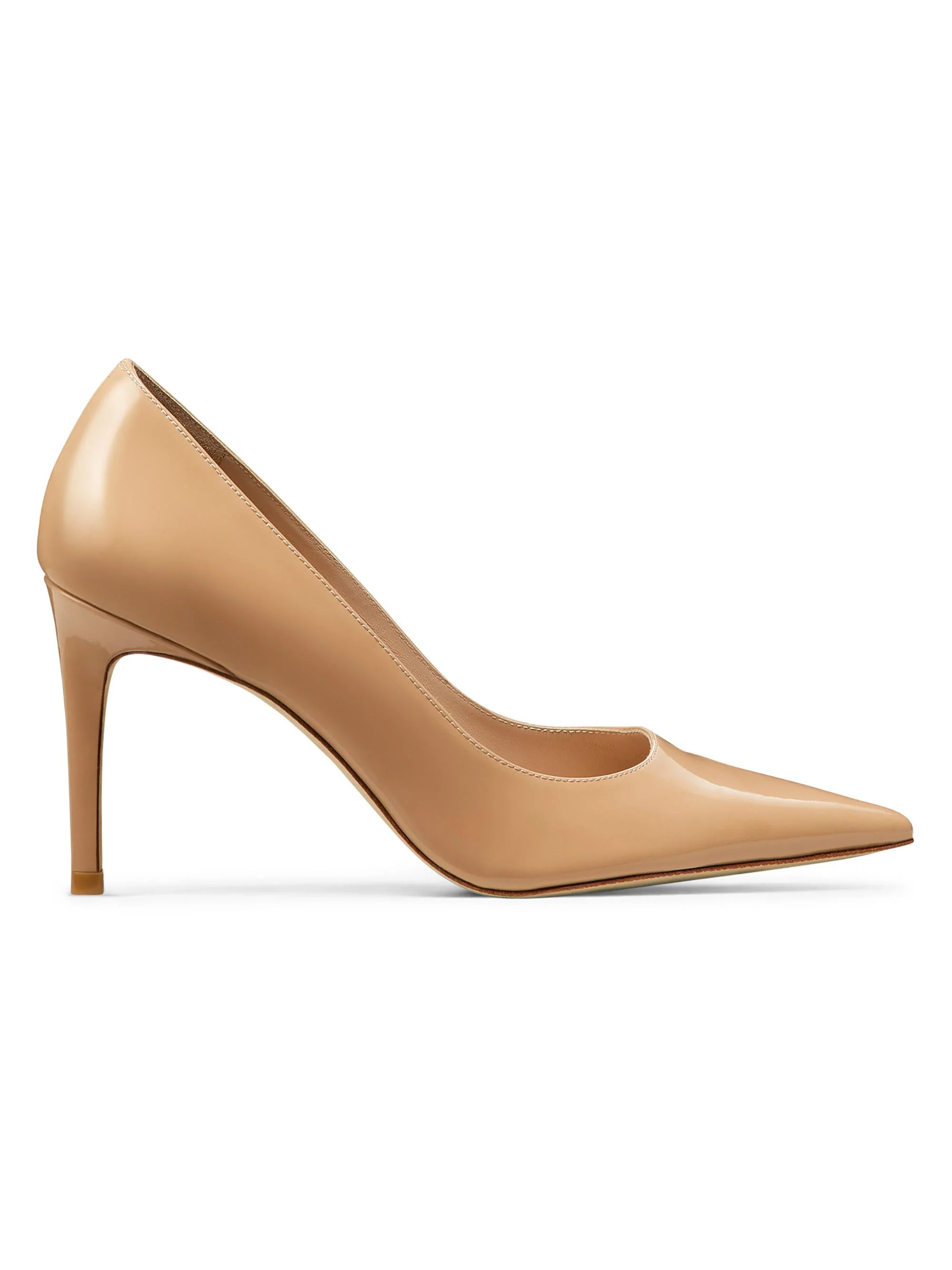 Women's Stuart Power 75MM Patent Leather Pumps - Adobe - 1