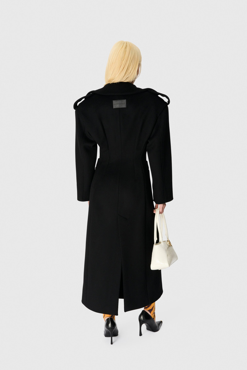 Heavy Wool & Shearling Long Coat 4