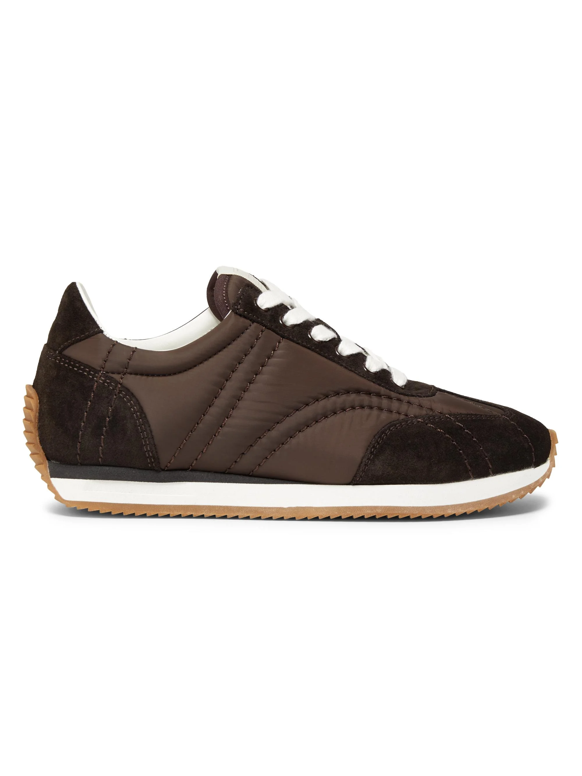 Women's Sporty Monogram-Quilted Low-Top Sneakers - Espresso - 1