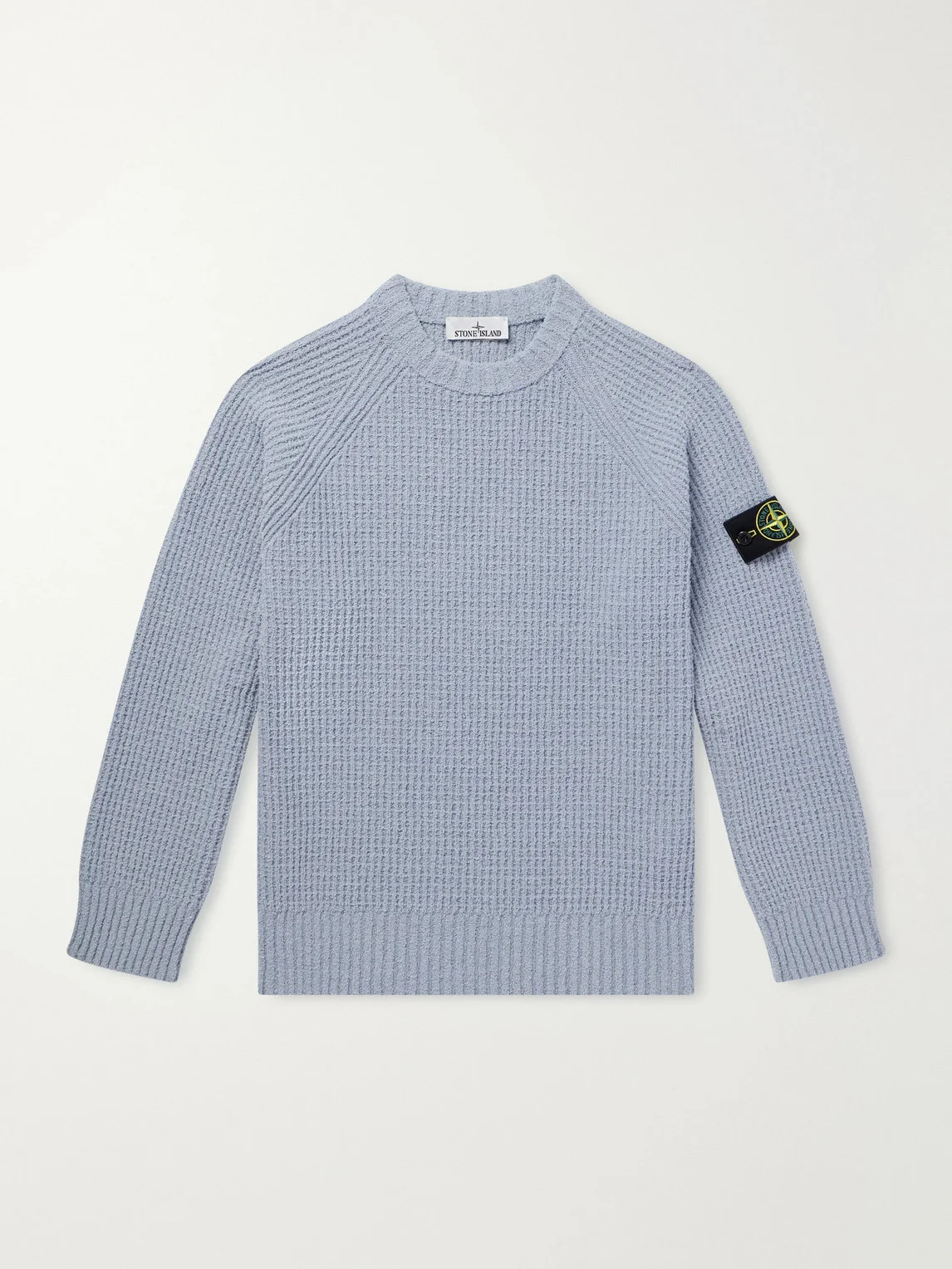 Logo-Appliquéd Ribbed Cotton-Blend Sweater - 1