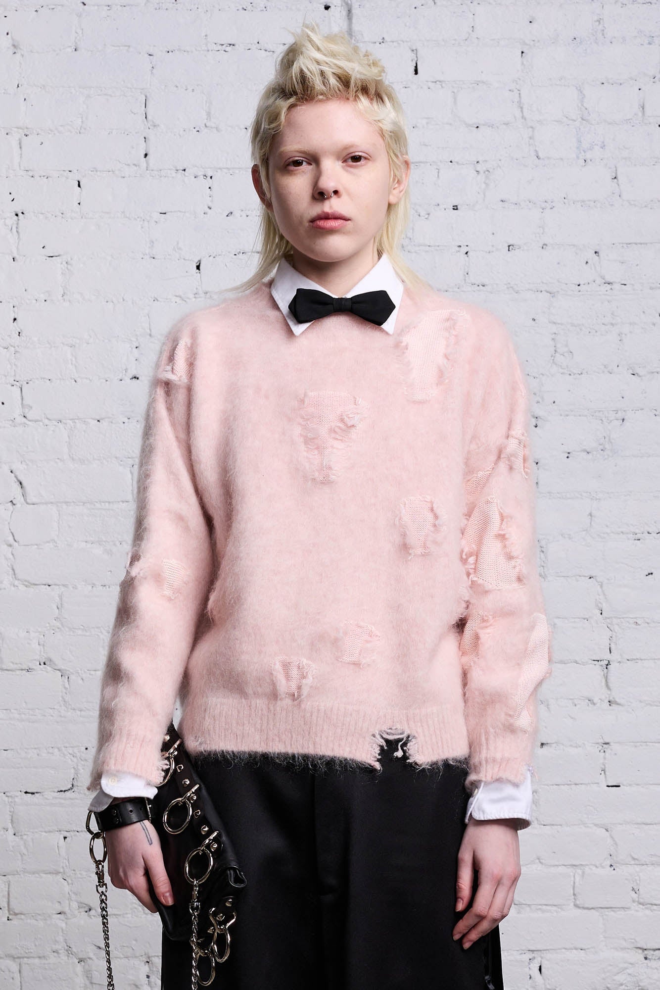 SHRUNKEN DECONSTRUCTED CREWNECK - LIGHT PINK - 4