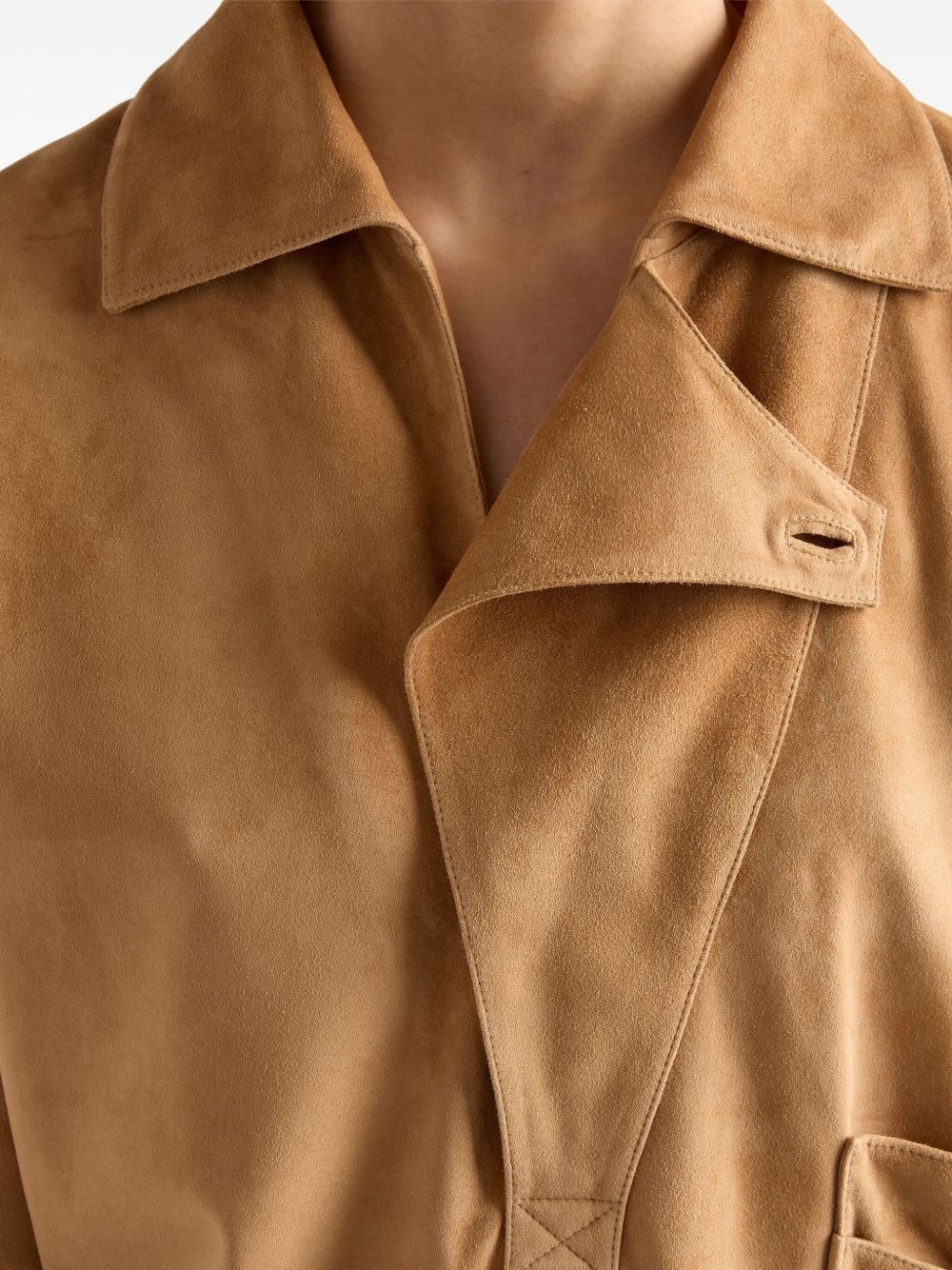 suede blouson jacket - 6