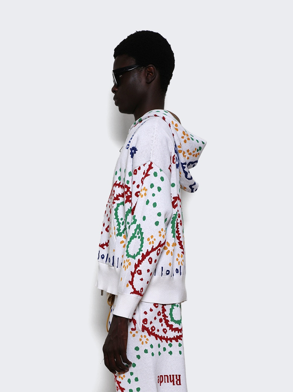 Bandana Knit Full Zip Sweater Multicolor - 4