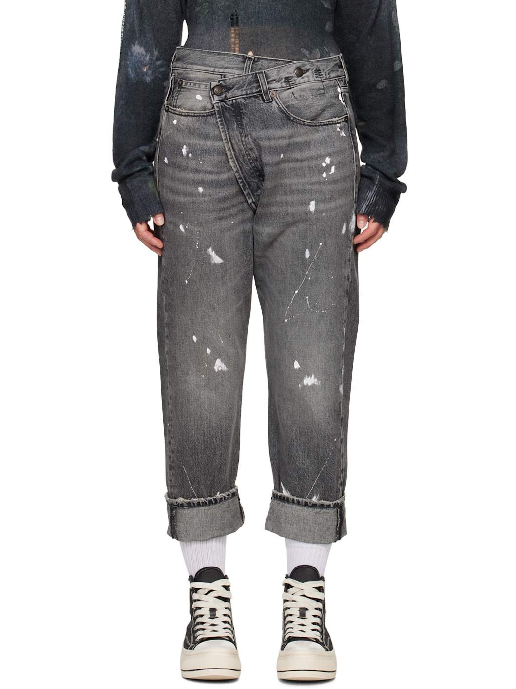 SSENSE Exclusive Black Crossover Jeans - 1