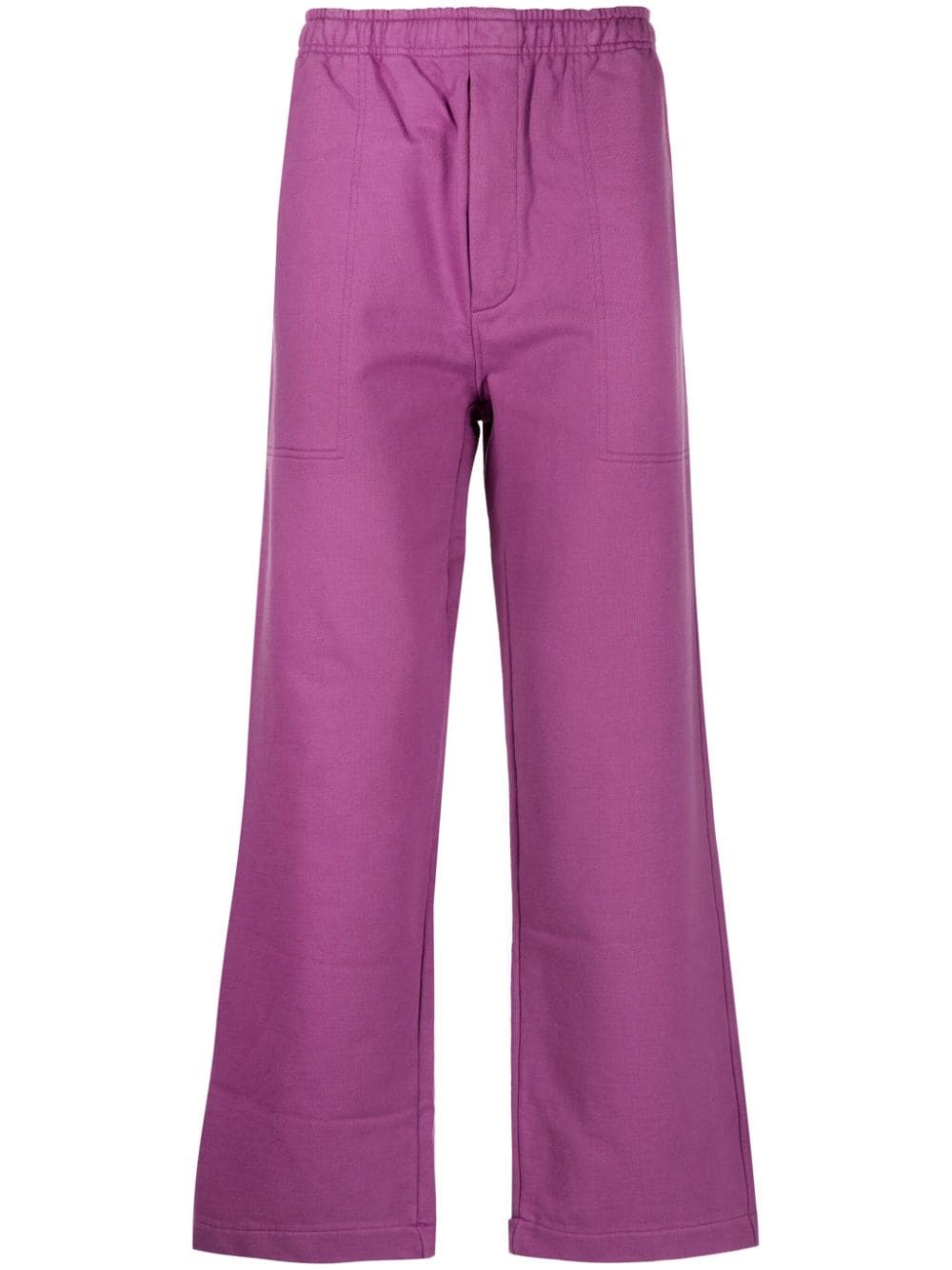 wide-leg cotton track pants - 1