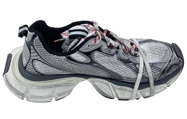 Balenciaga 3XL Sneakers ' Grey, White and Red Mesh and Polyurethane' 734734W3XL51219 - 2