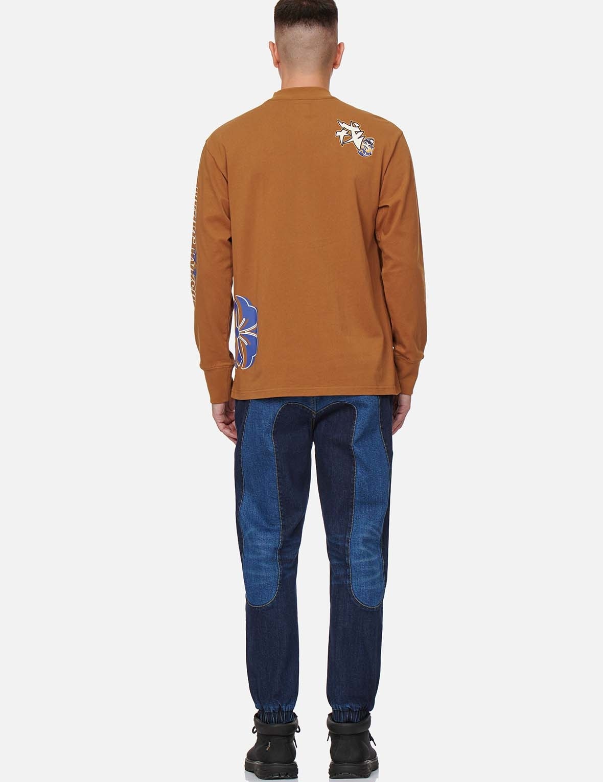 TWO-TONE DAICOCK INSERT DENIM JOGGER PANTS - 5