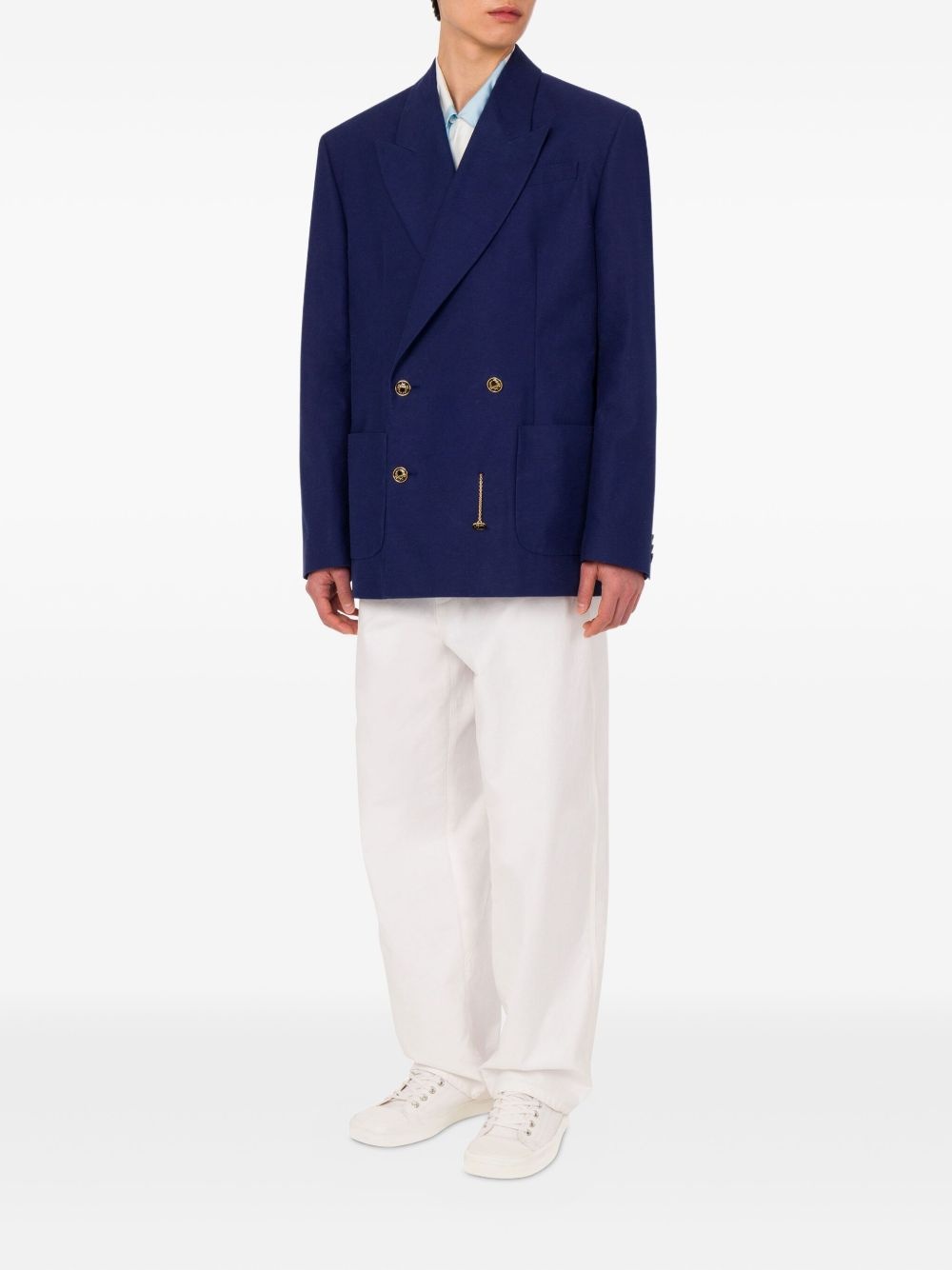 double-breasted tailored blazer - 2