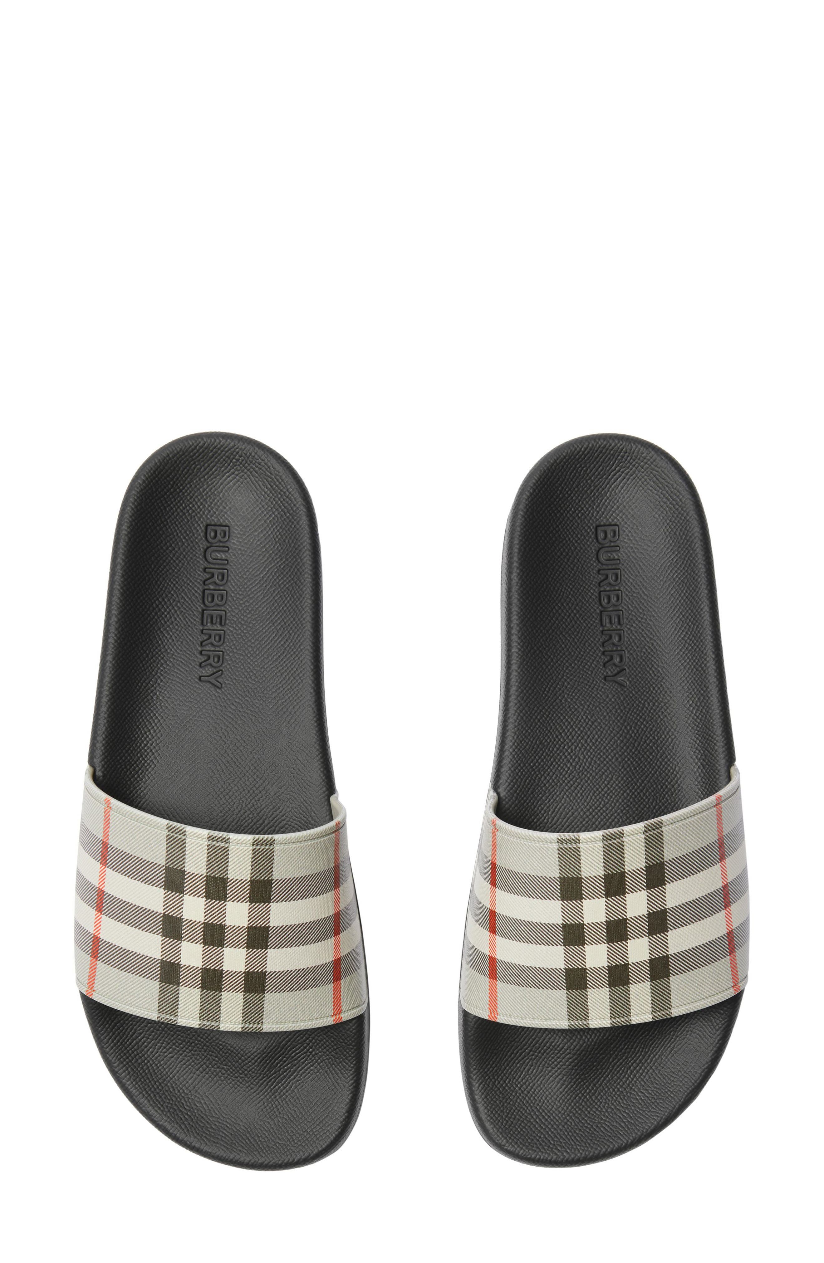 burberry Furley Check Slide Sandal in Safari Ip Check at Nordstrom - 4